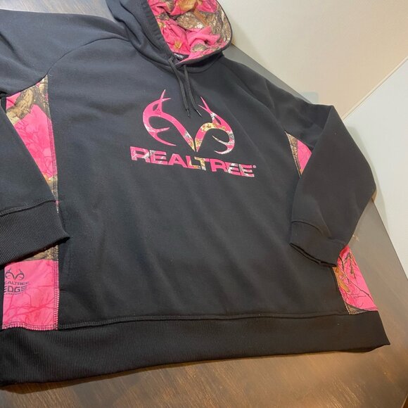 Realtree Pink Camo Logo Hoodie Sweatshirt XXL - Picture 7 of 8